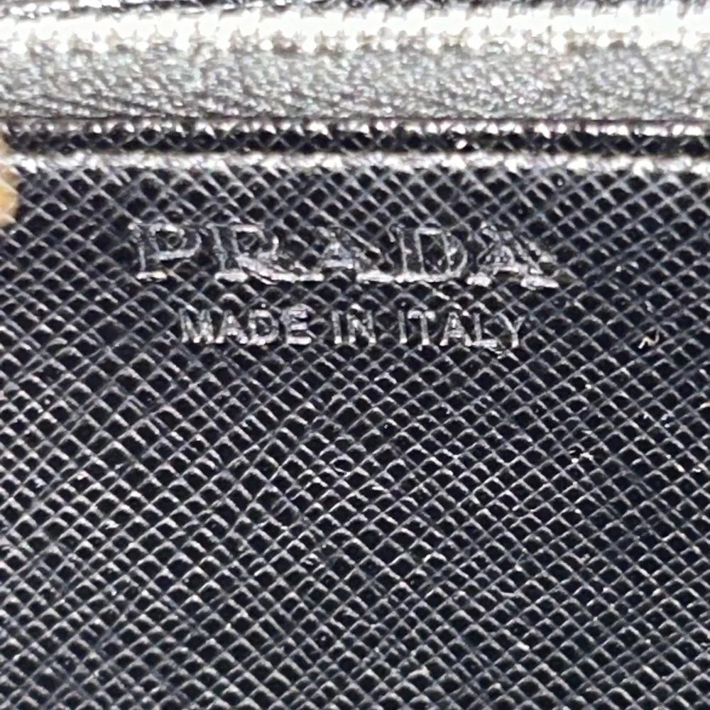 Prada Saffiano Black Leather‎ Large Zip-Around Wallet